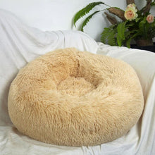Load image into Gallery viewer, Comfy Warm Plush Round Bed | Pet Beds For Dogs/Cats