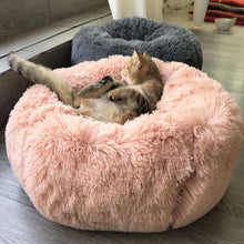 Load image into Gallery viewer, Comfy Warm Plush Round Bed | Pet Beds For Dogs/Cats