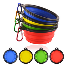 Load image into Gallery viewer, Silicone Folding Travel Pet Bowl